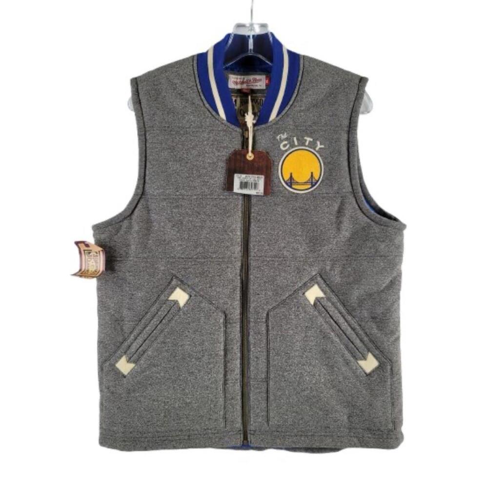 Mitchell & Ness Golden State Warriors Puffer Vest Men’s Medium NWT